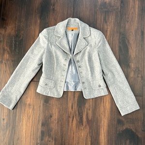 Cynthia Steffe cropped grey wool blazer. Size 4
